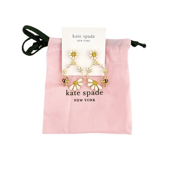 KATE SPADE New York Dazzling Daisies Statement Hoops - Picture 4 of 8